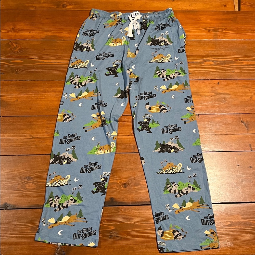 Lazy One - Unisex Bears Pajama Pants Whitefish Mountain Resort, MT - Size L